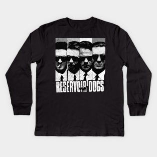 reservoir dogs black and white club Kids Long Sleeve T-Shirt